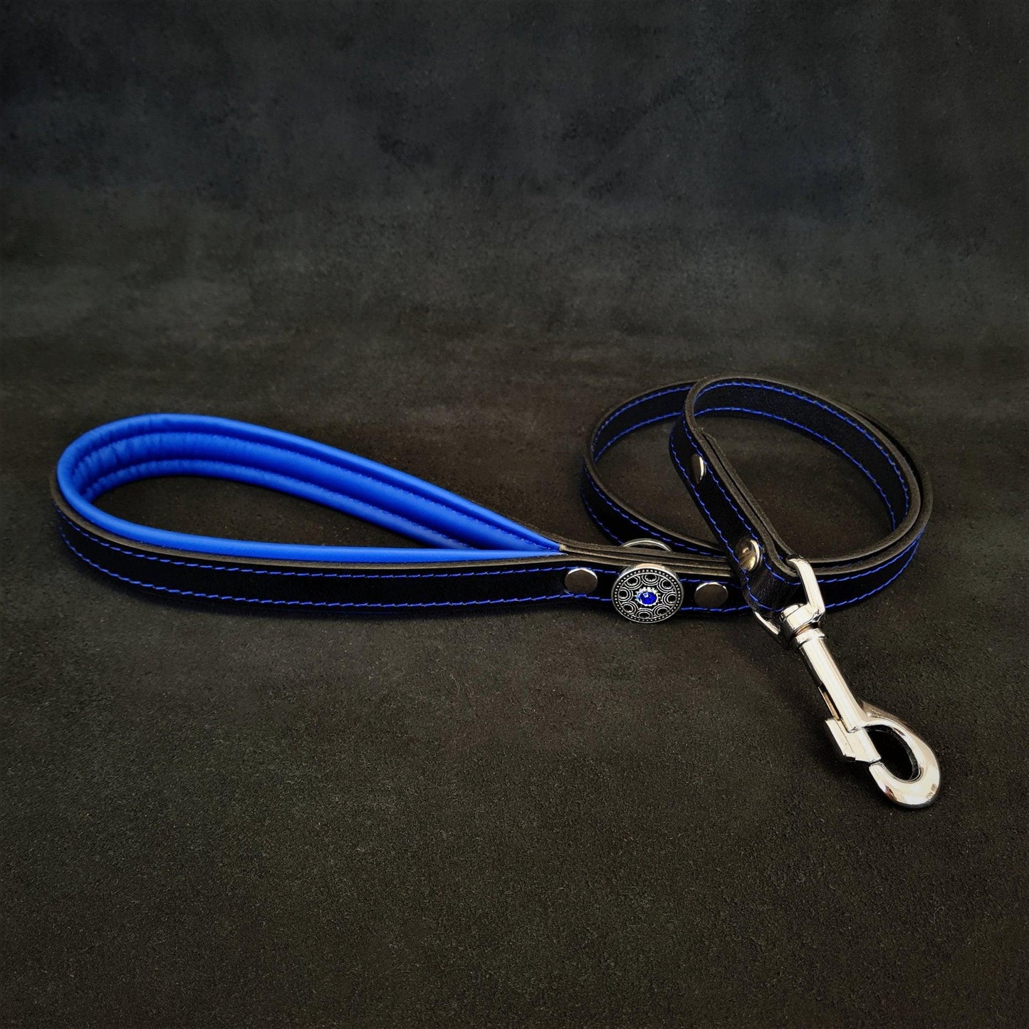 ''Bijou'' harness Black & Blue for big dogs